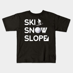 Ski Snow Slope Kids T-Shirt